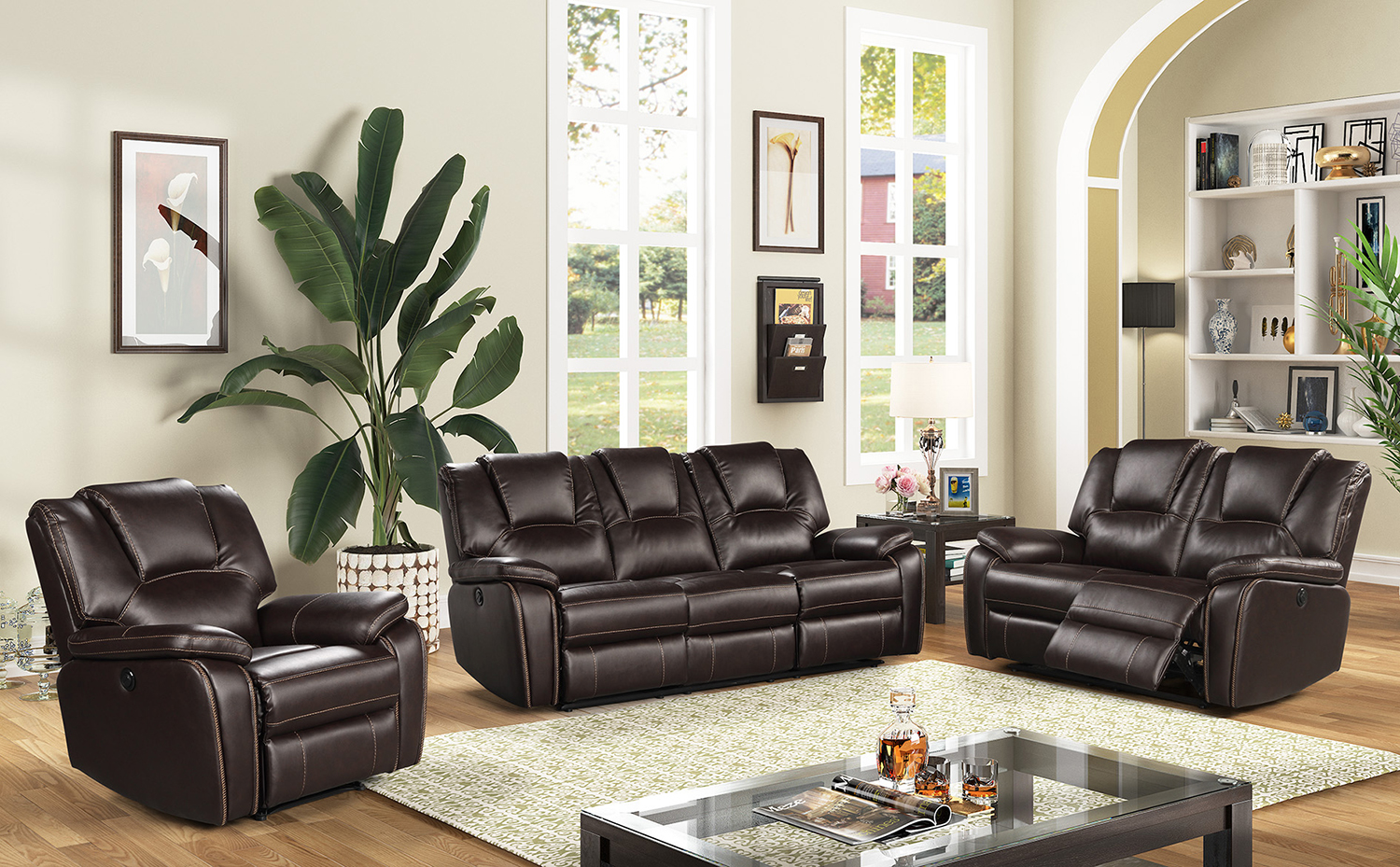 3-Piece Power Recliner Living Room Set SFMG8087S | Sandy's Furniture